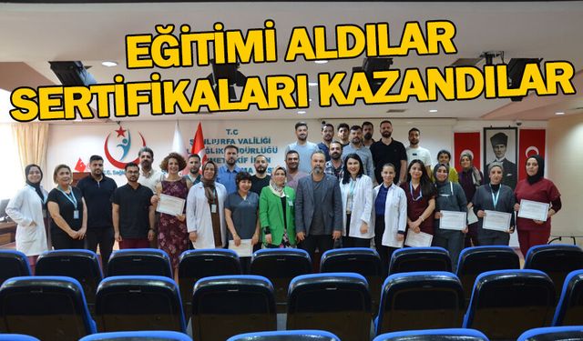 Hemşireler eğitimi tamamladı: Sertifikaları Başhekim Şeyhanlı verdi