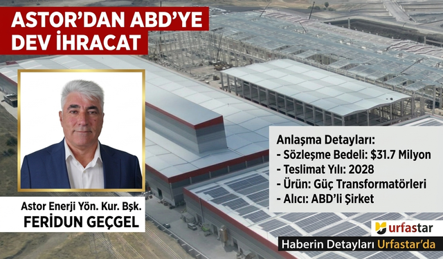 Astor Enerji’den ABD’ye Dev İhracat Hamlesi: 31,7 Milyon Dolarlık Dev Anlaşma!