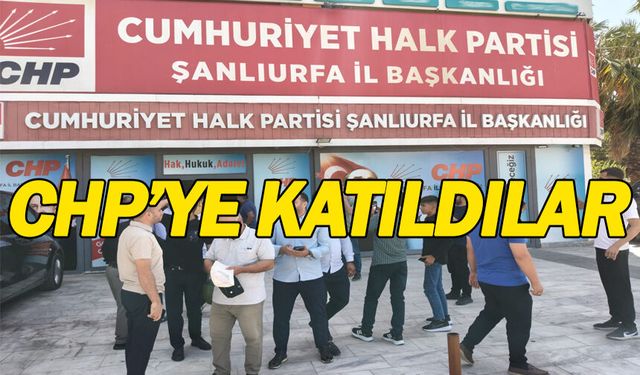 CHP Şanlıurfa cephesinde sıcak gelişme!