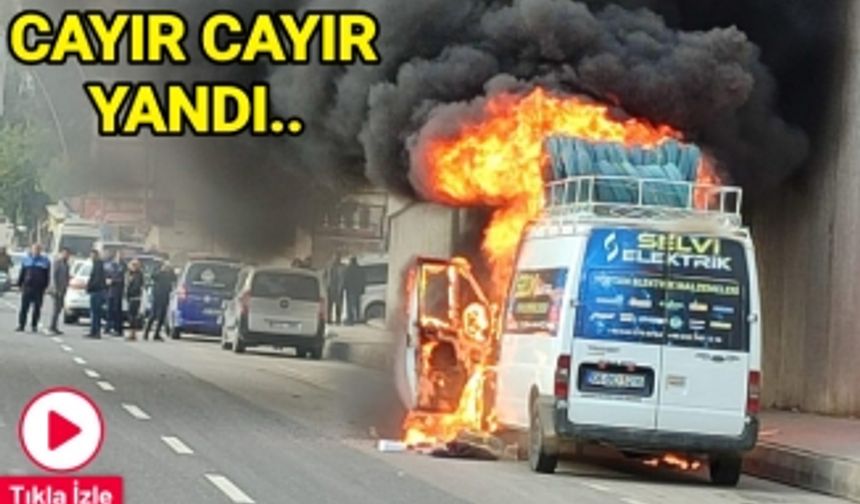 İpekyolunda araç yangını!