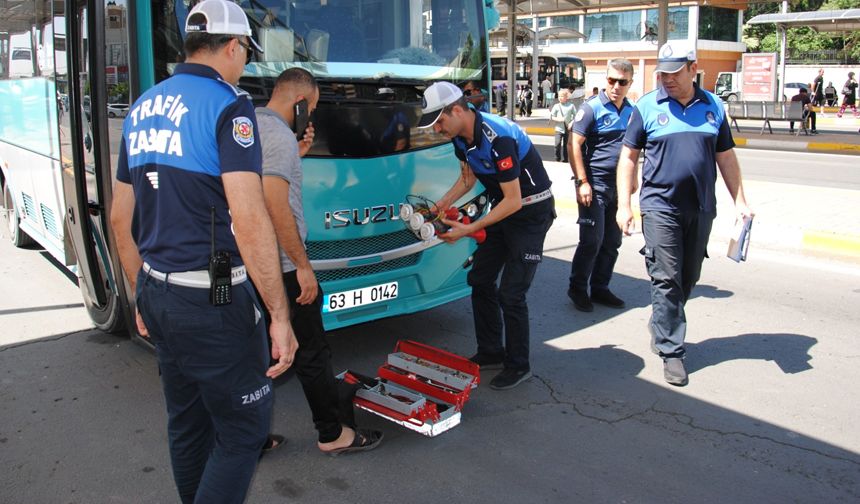 Urfa'da özel halk otobüsleri denetlendi
