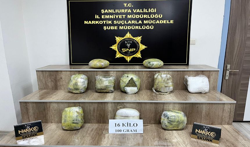 Urfa'da kilolarca uyuşturucu maddesi ele geçirildi