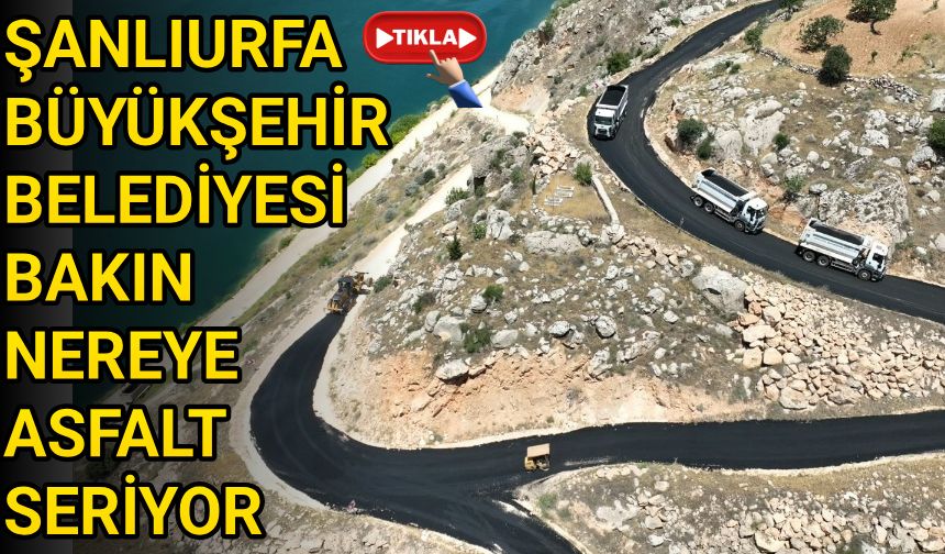 Şanlıurfa Büyükşehir Belediyesi bakın nereye asfalt seriyor!