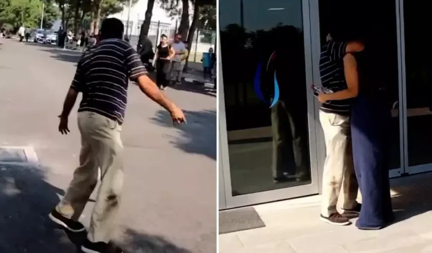 Yırtık pantolonu ile kızını sınava yetiştirmeye çalışan babaya şok