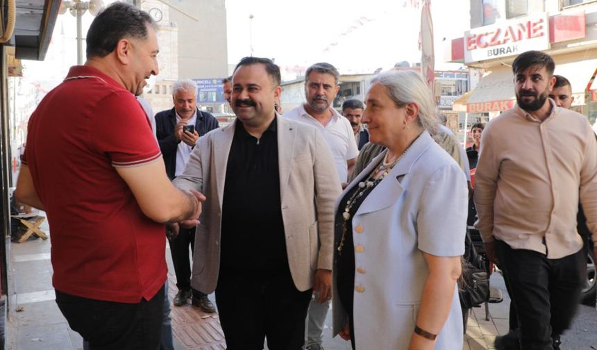 Viranşehir'de eşbaşkanlardan esnaf ziyareti...