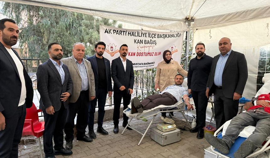 AK Parti Haliliye Teşkilatından Kızılay’a Kan Bağışı Desteği