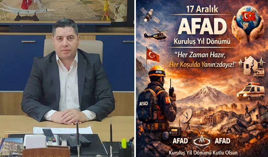 Sendika Başkanı Ergin, AFAD’ın kuruluş yıl dönümünü kutladı