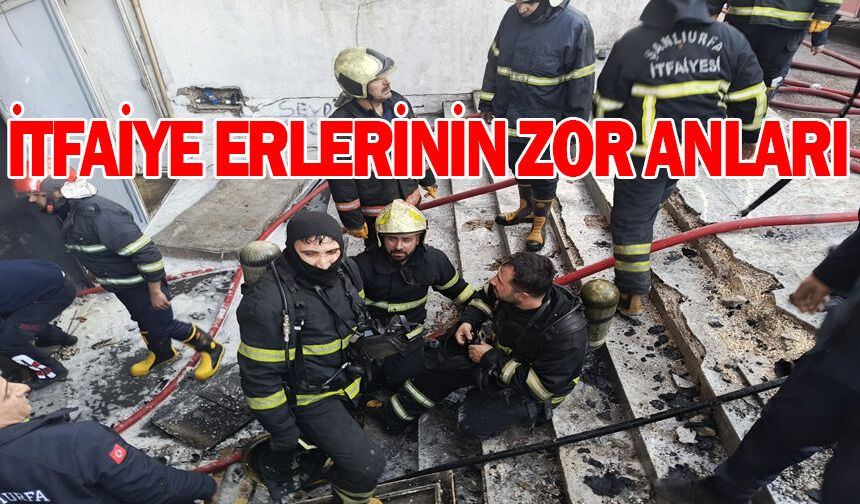 Atölyedeki yangına canla başla müdahale ettiler