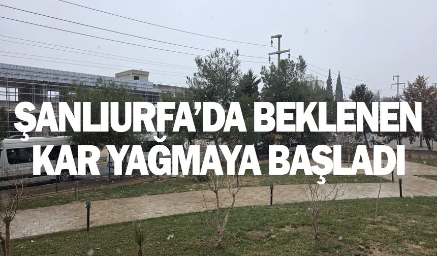 Şanlıurfa'da kar yağışı başladı...