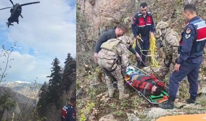 Helikopterli kurtarma operasyonu!