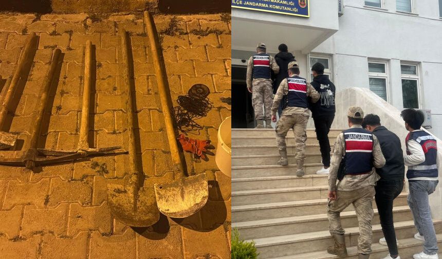 Defineciler suçüstü yakalandı