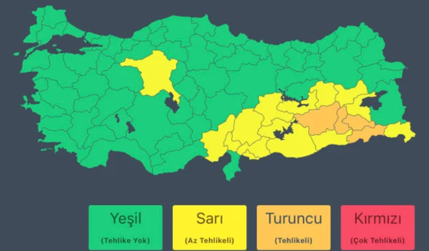 Meteorolojiden Şanlıurfa’ya sarı kodlu uyarı!