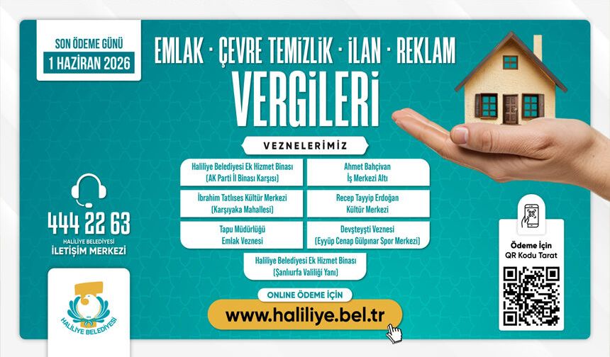 HALİLİYE BELEDİYESİ DUYURDU: SON GÜN...