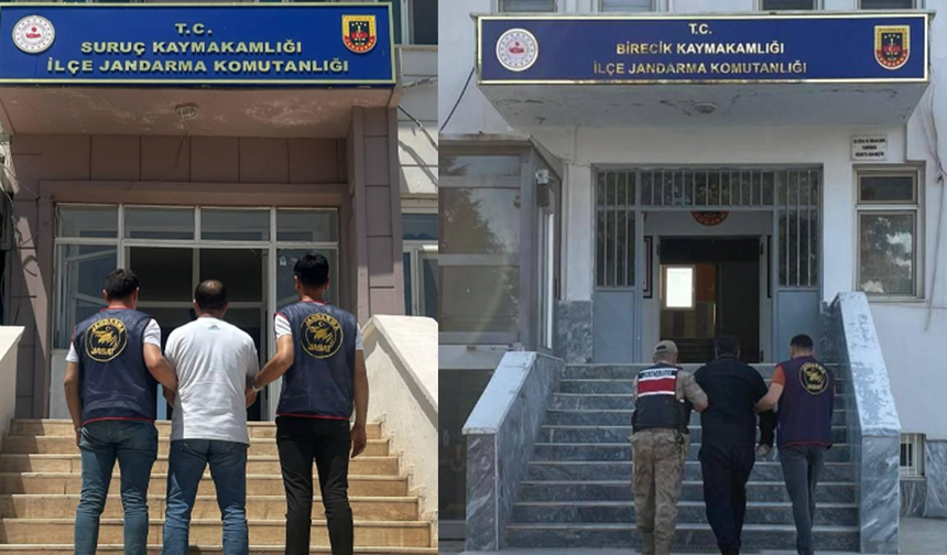 Suruç ve Birecik'te aranan iki hükümlü jandarmaya takıldı