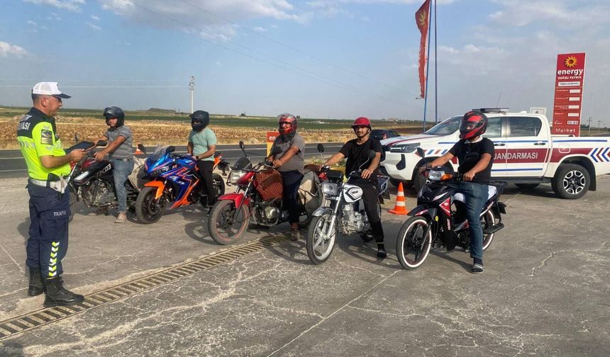 Jandarma sahada: Şanlıurfa’da 476 motosiklet denetlendi