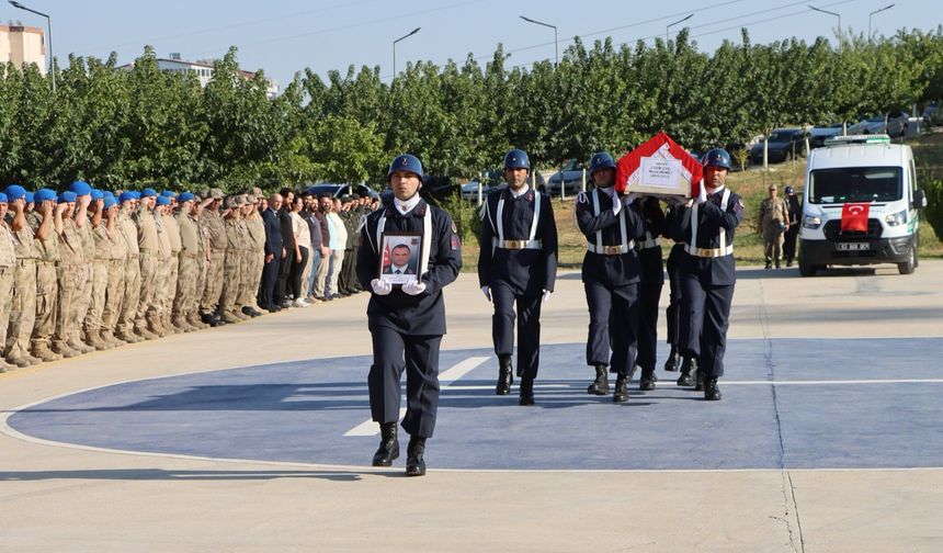 Hayatını kaybeden Jandarma personeline hüzünlü veda
