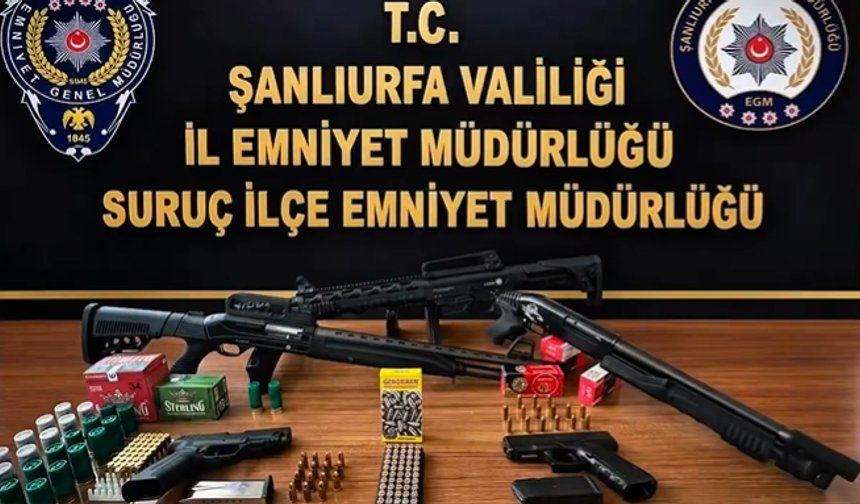 Şanlıurfa’da dev operasyon! 57 silah ve yüzlerce mühimmat ele geçirildi