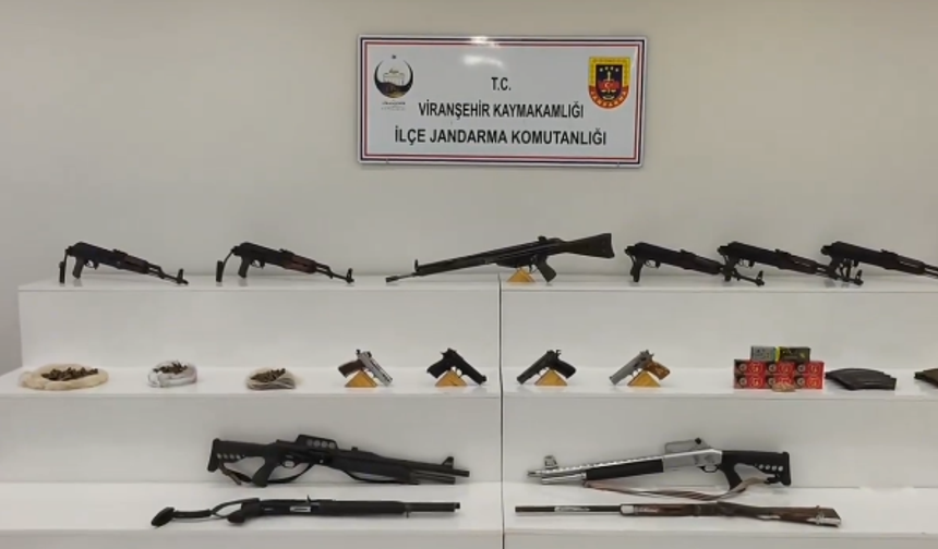 Jandarmadan Viranşehir’de silah ve mühimmat baskını