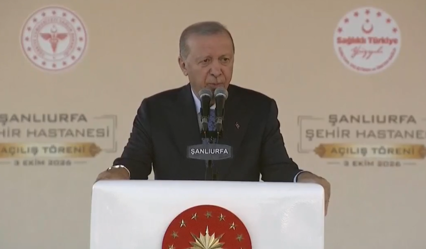 Cumhurbaşkanı Erdoğan, Şanlıurfa Şehir Hastanesi’nin açılışında konuşuyor